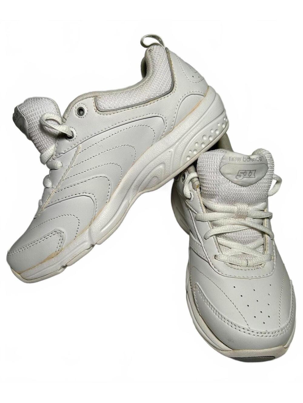 New Balance 511 classic Womens Size 6 B White Leather Walking Shoes Sneakers